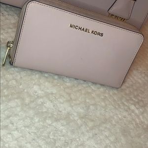 Baby pink Michael Kors wallet